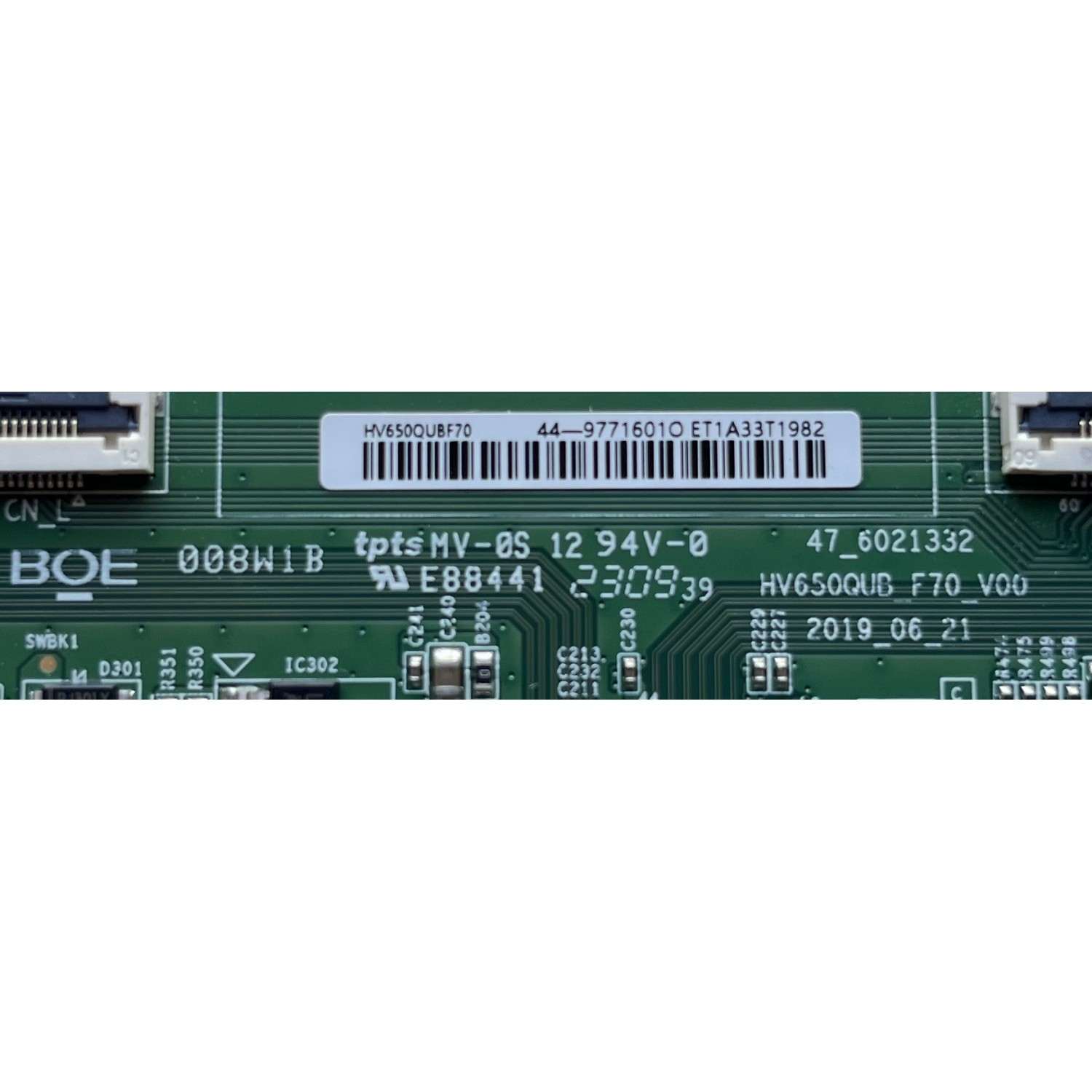 T-CON PARA TV VIZIO ((NUEVA)) NUMERO DE PARTE 44-9771601O / 47_6021332 / HV650QUBF70 / 44-97716010 / PANEL TPT550U1-QVN05.U REV:S5DB1J / DISPLAY HV650QUB-F70 / MODELOS M656-G4 / V655-H4 / M55Q7-H1 / 65PFL5604/F7 A / NS-65DF710NA21 / 65S446 	 - Imagen 2
